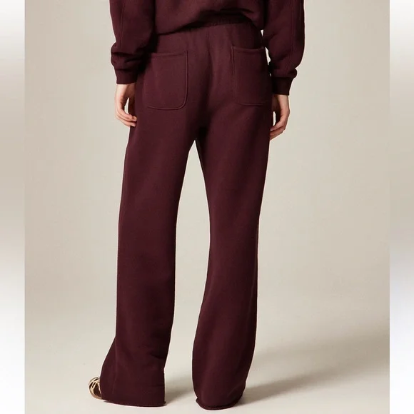 J. Crew Heritage Terry Sweatsuit Mockneck Sweatshirt Wide Leg Jogger Size Small - Picture 4 of 11